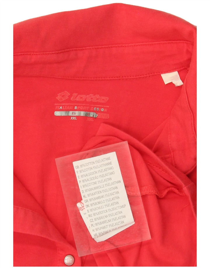 LOTTO Damen Poloshirt UK 20 2XL Rote Baumwolle