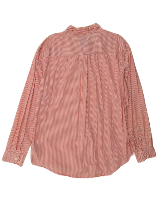 Tommy Hilfiger Herren-Hemd mit individueller Passform, 2XL, rosa Nadelstreifen-Baumwolle