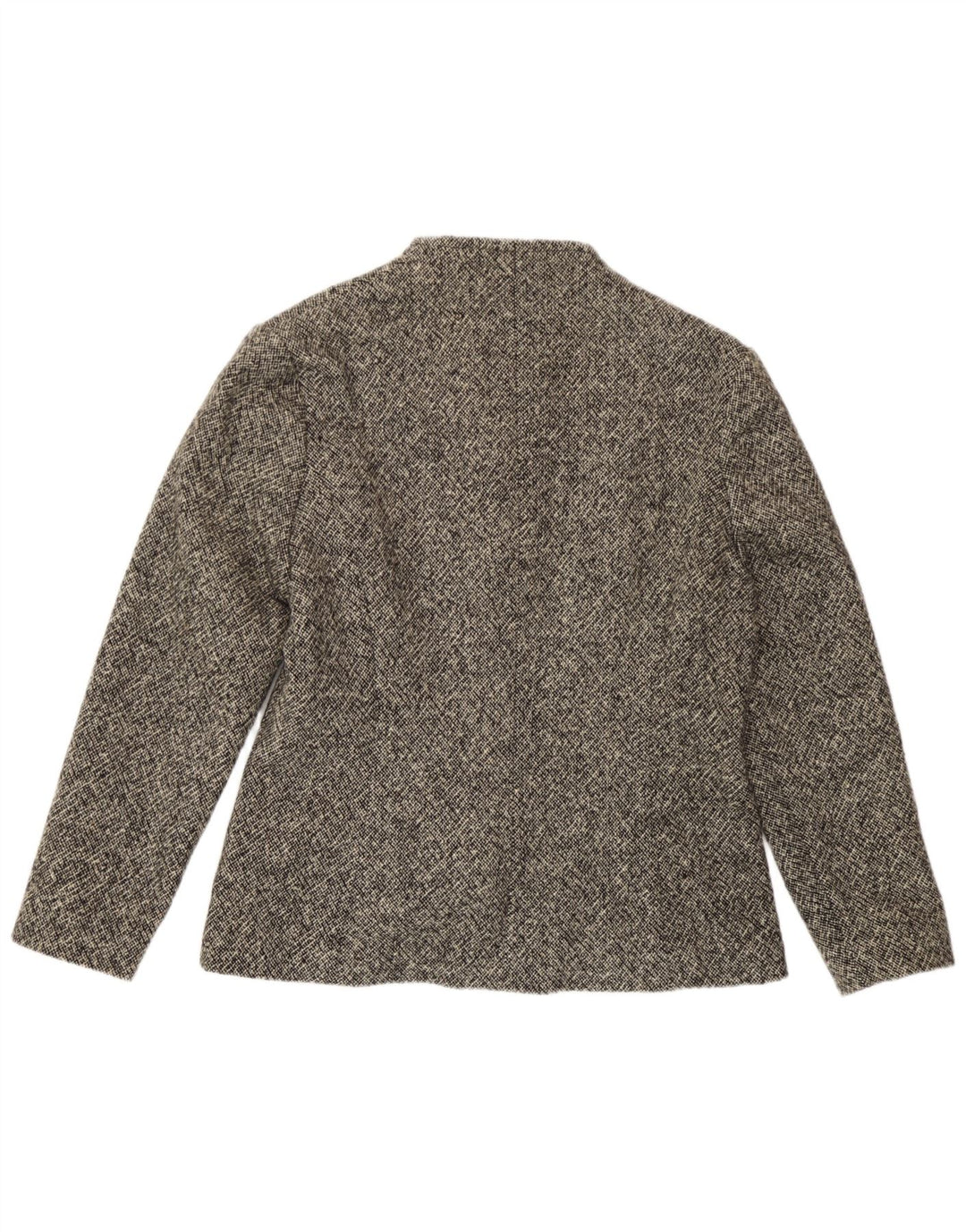 Vintage Damen 3-Knopf-Blazerjacke UK 12 Mittelgrau meliert
