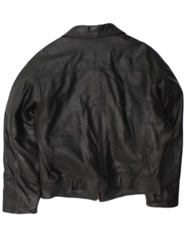 Jeanseria Del Corso Herren Lederjacke UK 36 Small Schwarz