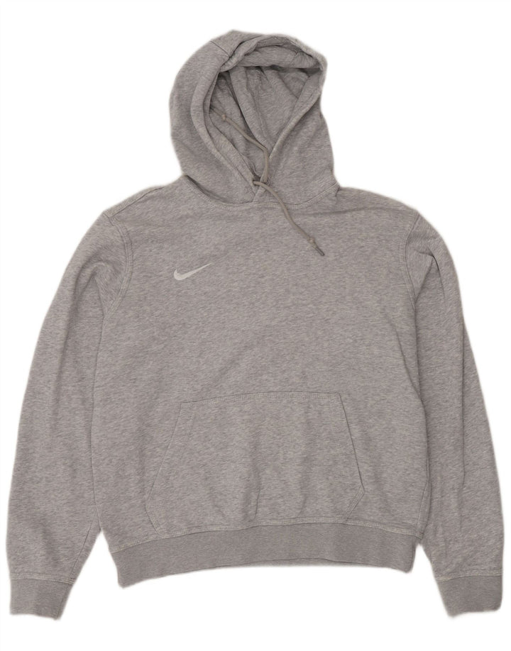 Nike Herren-Kapuzenpullover aus mittelgrau gefleckter Baumwolle