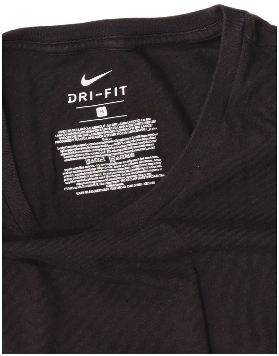 Nike Herren Dri Fit T-Shirt-Oberteil aus mittelschwarzer Baumwolle