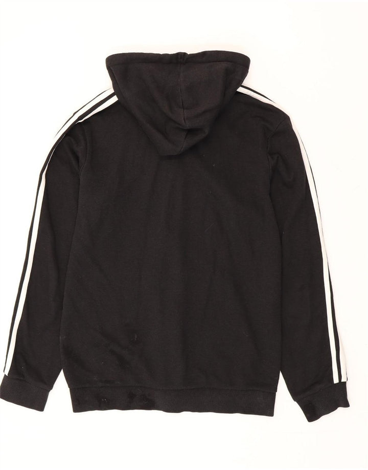 Adidas Herren-Kapuzenpullover mit Reißverschluss, mittelschwarz, Baumwolle