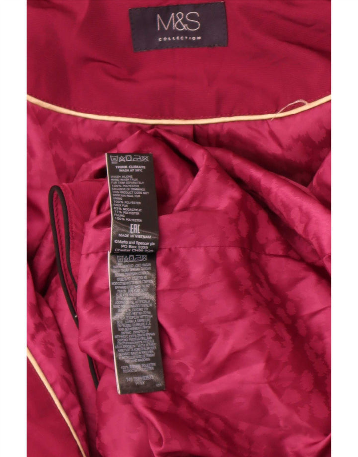 Marks & Spencer Damen Wattierte Jacke UK 12 Mittelrosa Polyester