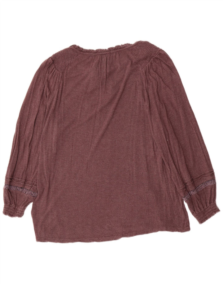 FAT FACE Damen-Bluse, übergroß, langärmlig, Gr. 10, Größe S, braun, Viskose