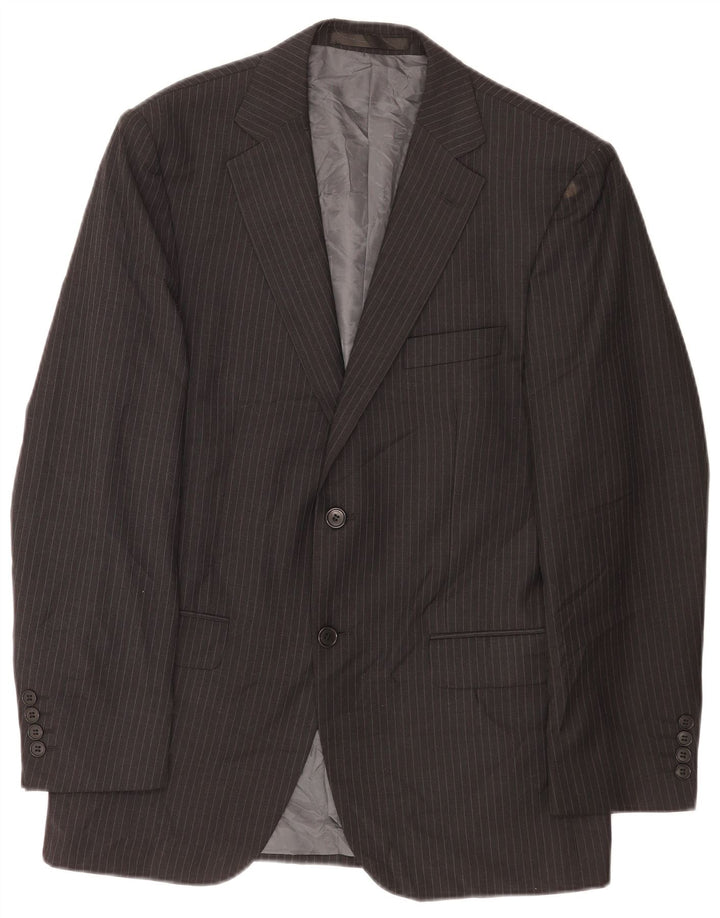 Marks & Spencer Herren-Blazer mit maßgeschneiderter Passform, UK 38, Mittelgrau, Nadelstreifen