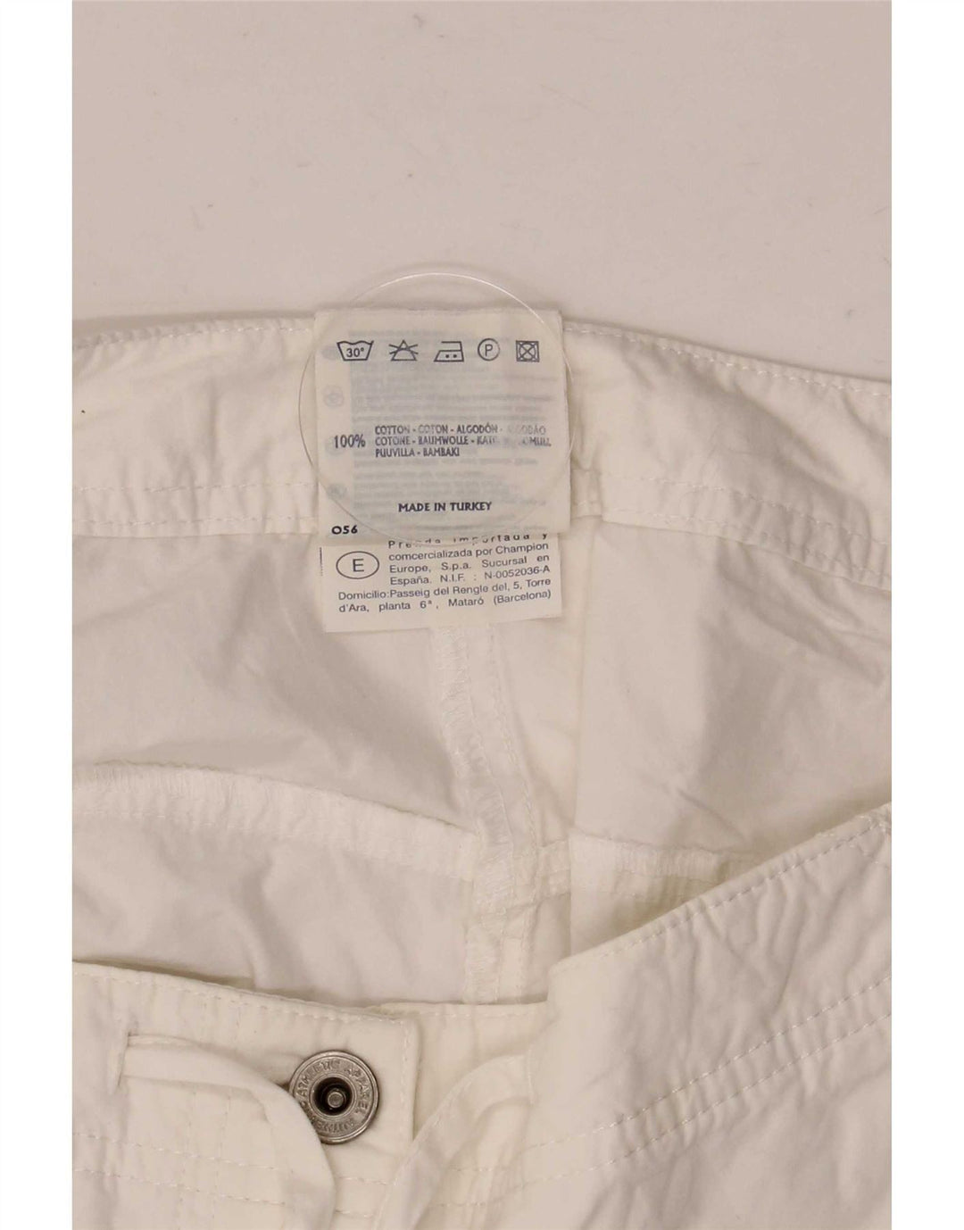 Champion Damen-Freizeitshorts, Größe L, W32, weiße Baumwolle