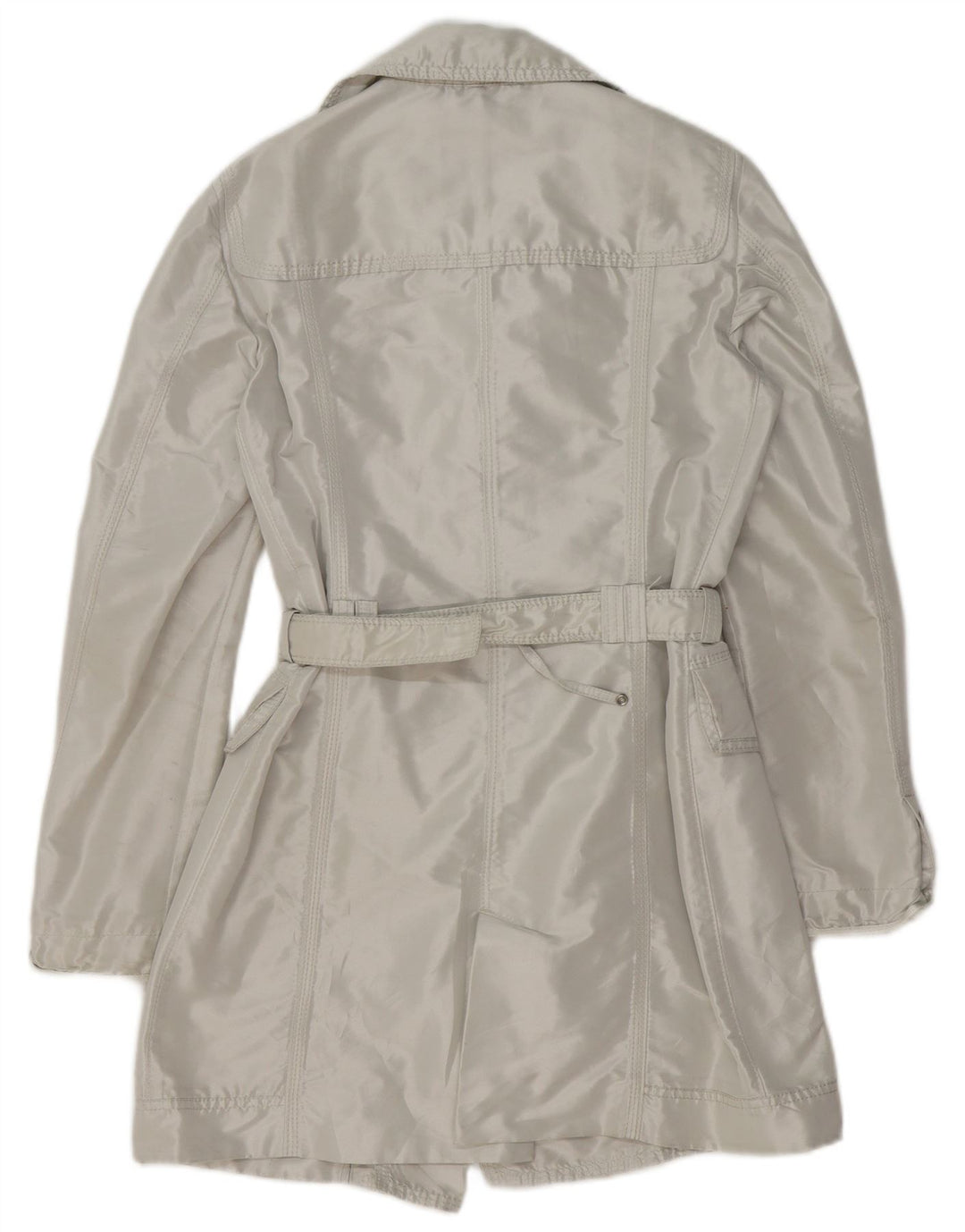 PEUTEREY Damen Trenchcoat IT 44 Mittelgraues Polyester
