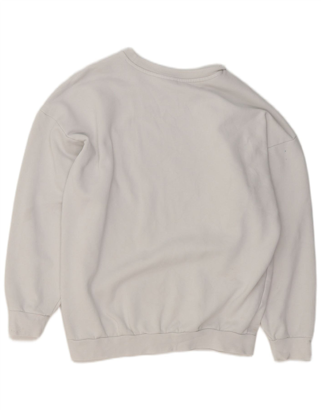 Adidas übergroßer Damen-Sweatshirt-Pullover, UK 14, mittelweiße Baumwolle