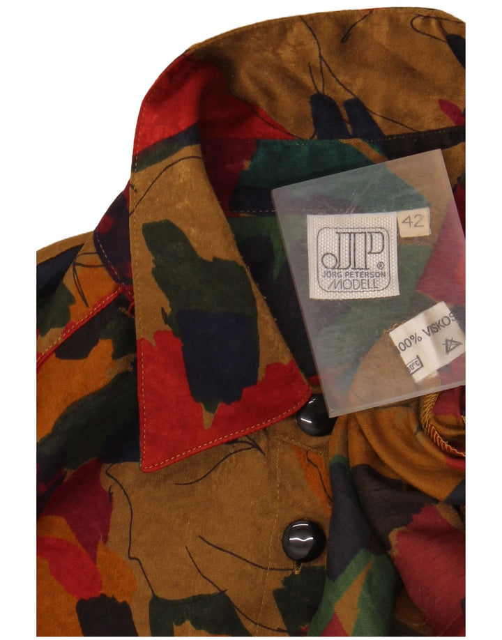 JORG PETERSON Damen Hemdbluse EU 42 Großes mehrfarbiges Blumenmuster