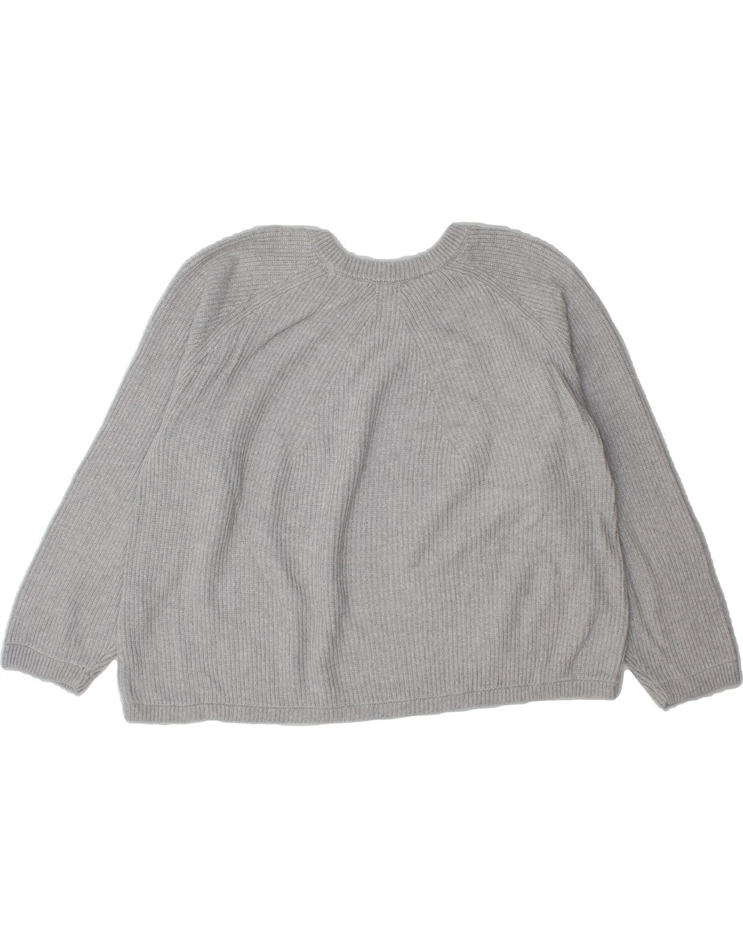 MASSIMO DUTTI Womens Oversized Boat Neck Jumper Sweater UK 14 Medium Grey Vintage Massimo Dutti and Second-Hand Massimo Dutti from Messina Hembry 