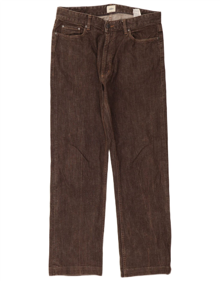 CERRUTI 1881 Herren Straight Jeans W36 L31 Braune Baumwolle