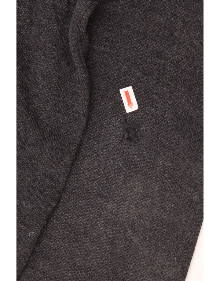 K-WAY Womens V-Neck Jumper Sweater UK 14 Medium Grey Wool Vintage K-Way and Second-Hand K-Way from Messina Hembry 