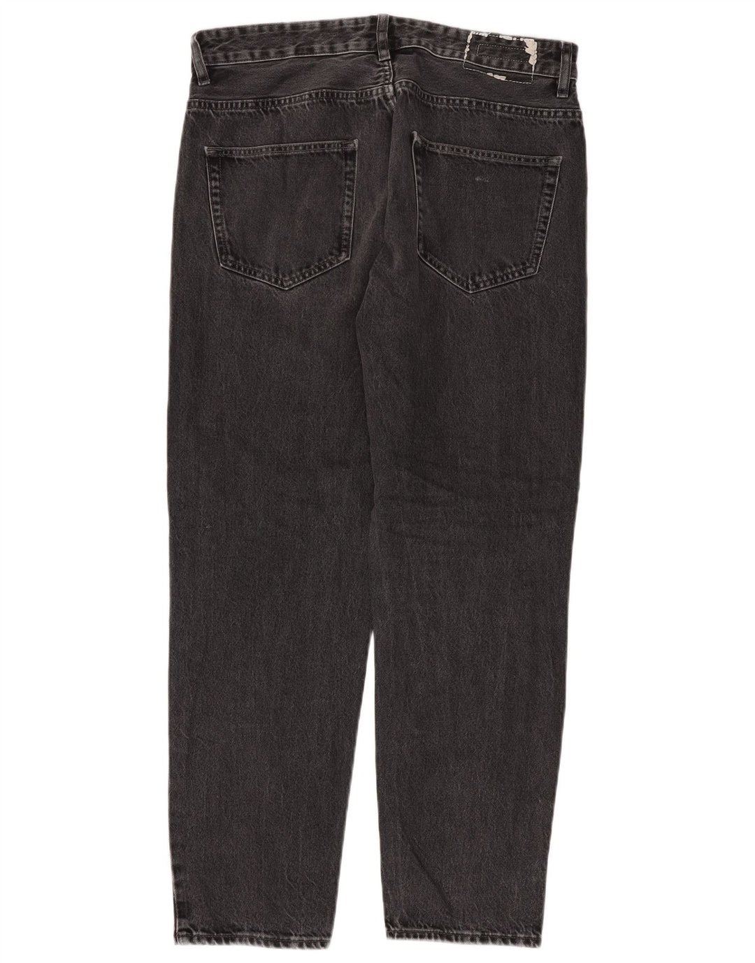 Zara Damen-Jeans mit hoher Taille, EU 42, Größe L, W32, L30, Grau