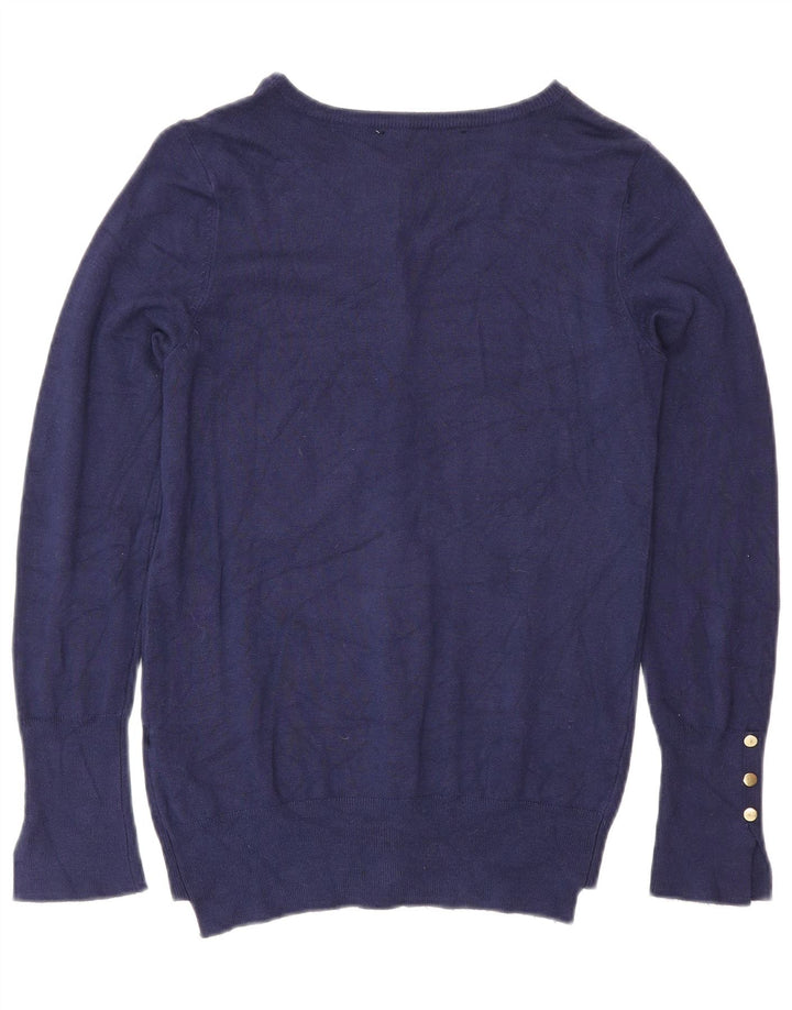 Zara Damen Strickjacke UK 12 Medium Marineblau