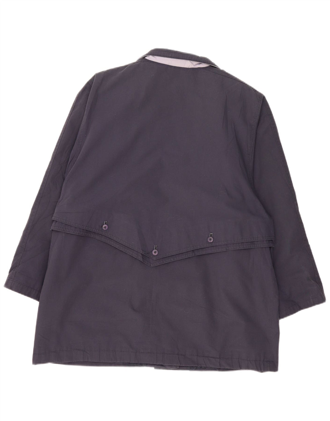 VINTAGE Damen Utility-Jacke EU 46 XL Marineblaues Polyester