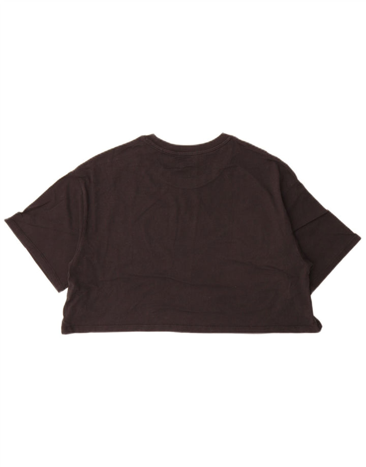 Levi's Damen Crop Oversize Graphic T-Shirt Top UK 10 Small Schwarz