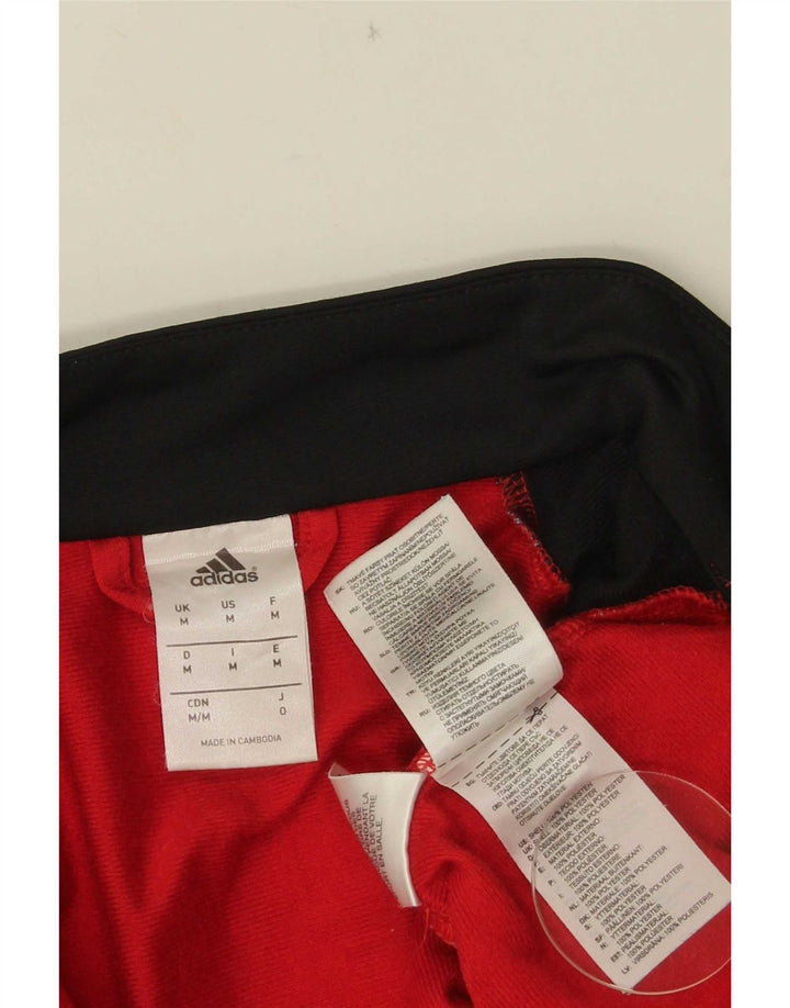 Adidas Herren-Trainingsanzugoberteil mit Grafik, Mittelrotes Farbblock-Polyester