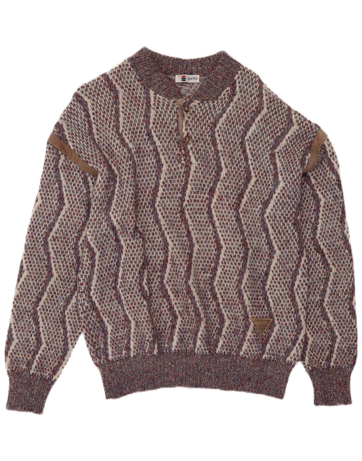Sportful Herren-Pullover mit Knopfkragen, IT 50, mittelgroß, mehrfarbig, Retro