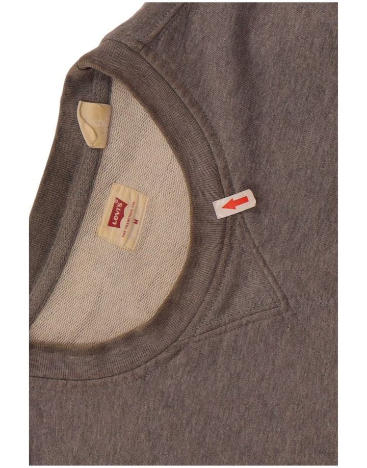 Levi's Herren-Sweatshirt-Pullover aus mittelgrauer Baumwolle