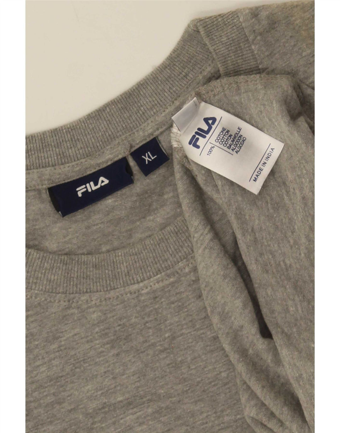 Fila Herren-Weste-Top XL aus grau gefleckter Baumwolle