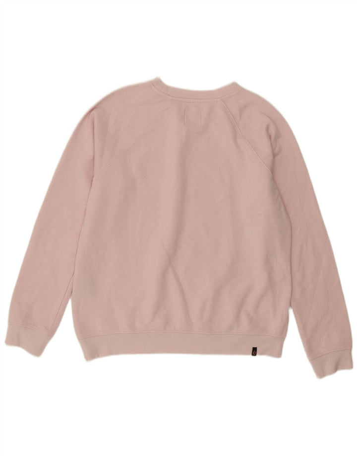 Volcom Damen Grafik-Sweatshirt-Pullover US 8 Mittelrosa Baumwolle