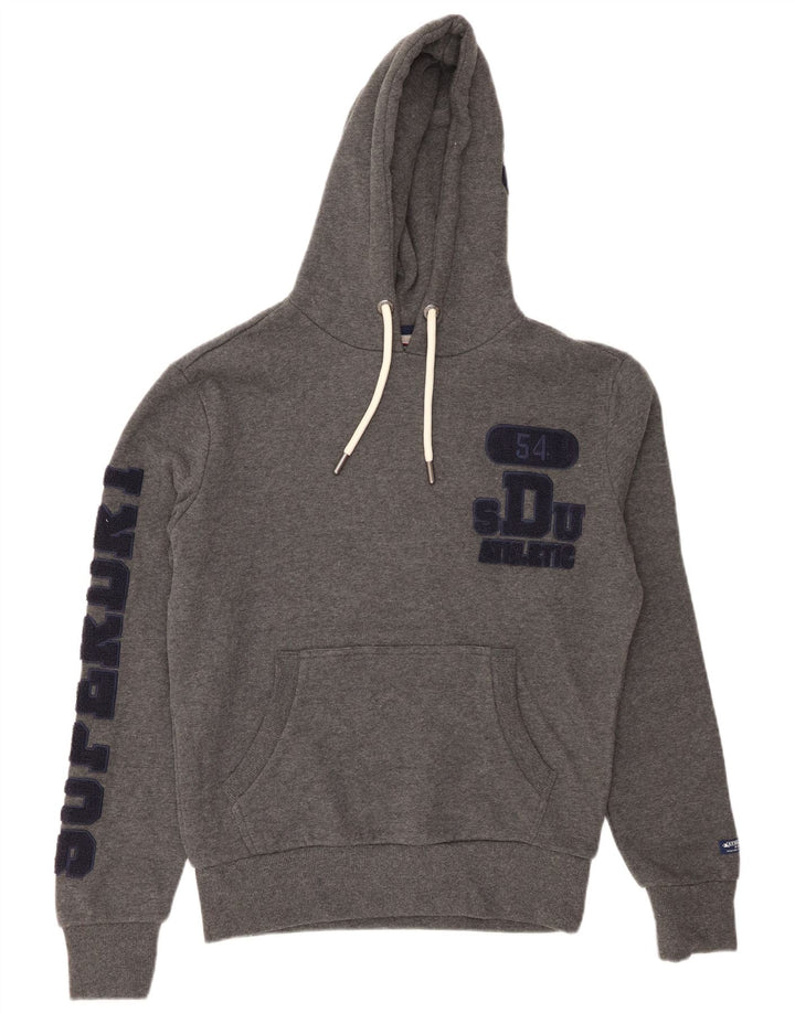 SUPERDRY Herren-Kapuzenpullover mit Grafik, Größe S, Grau, Baumwolle