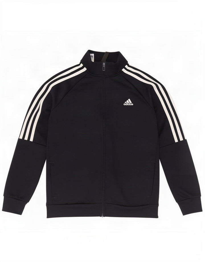 Adidas Jungen Aeroready Trainingsanzug Top Jacke 9-10 Jahre Schwarzes Polyester