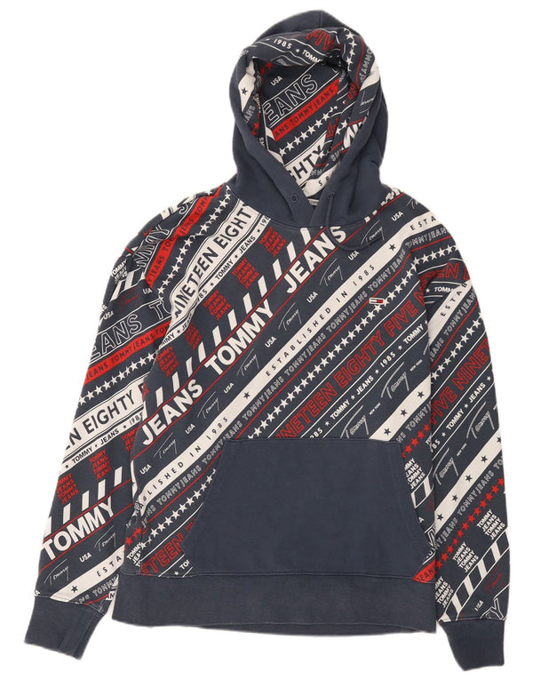 TOMMY HILFIGER Herren-Kapuzenpullover mit Grafik, Größe S, marineblau, Baumwolle