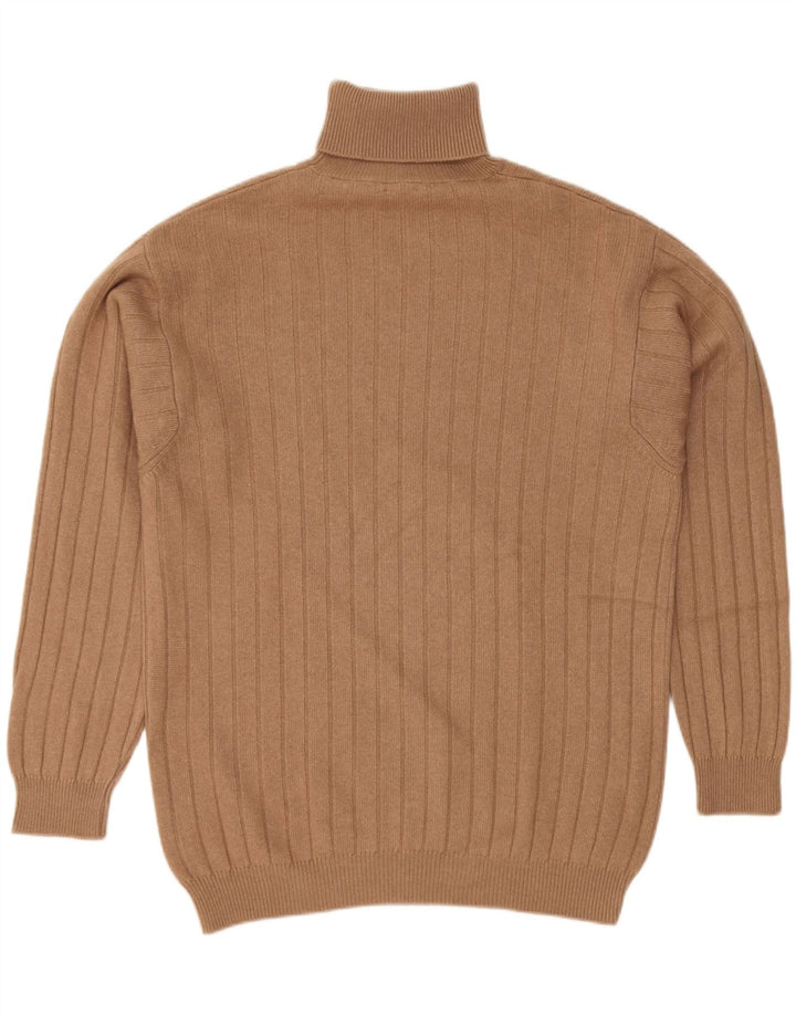 SISLEY Womens Relaxed Elegance Roll Neck Jumper Sweater UK 16 Large Brown Vintage Sisley and Second-Hand Sisley from Messina Hembry 