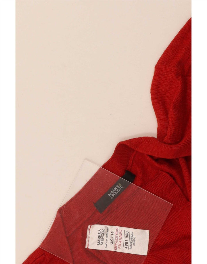 Marks & Spencer Damen-Cardigan-Pullover UK 14 Mittelrote Viskose