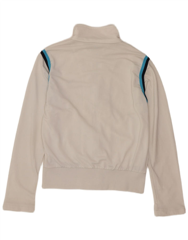 Puma Damen-Trainingsanzug-Top-Jacke, UK 10, klein, weiß gestreift, Polyester