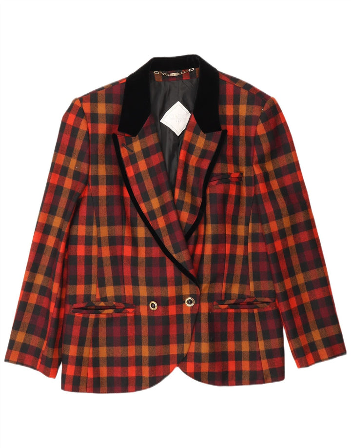 CLASSIC Damen-Blazer-Jacke, UK 16, groß, mehrfarbig, Gingham
