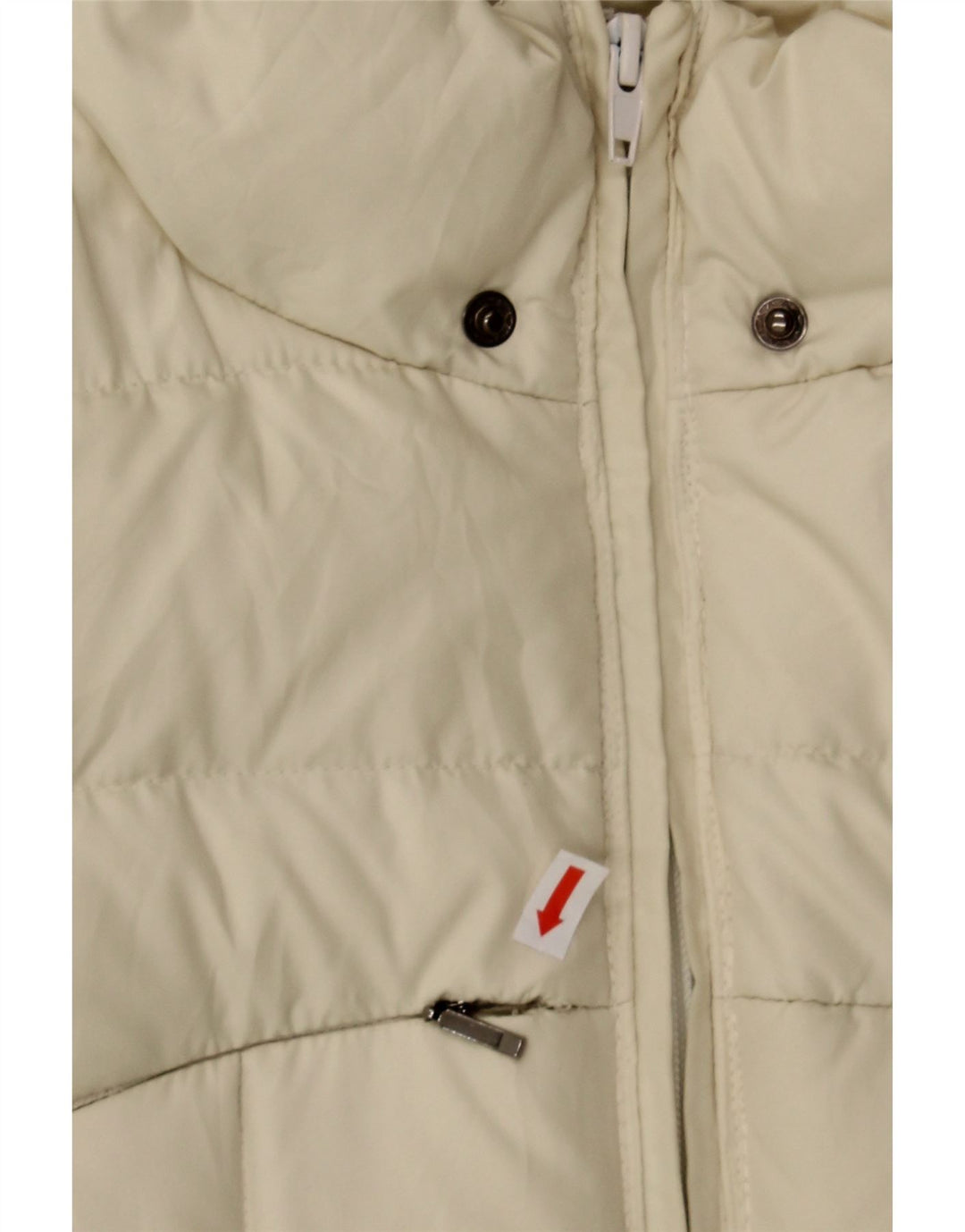 BEST COMPANY Womens Padded Coat UK 14 Medium Off White Polyester Vintage Best Company and Second-Hand Best Company from Messina Hembry 