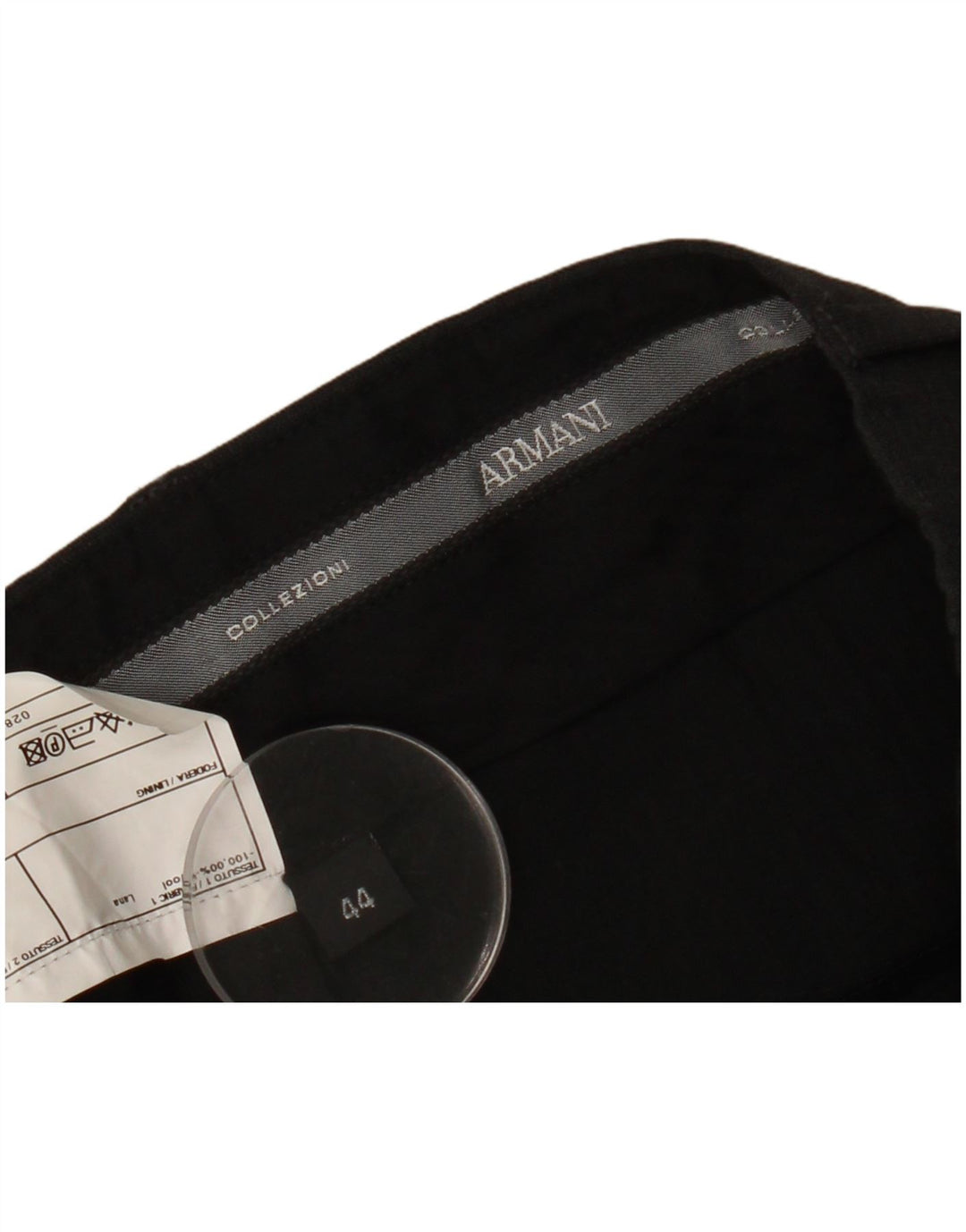 ARMANI Herren gerade Chinohose IT 44 XS W29 L30 graue Wolle