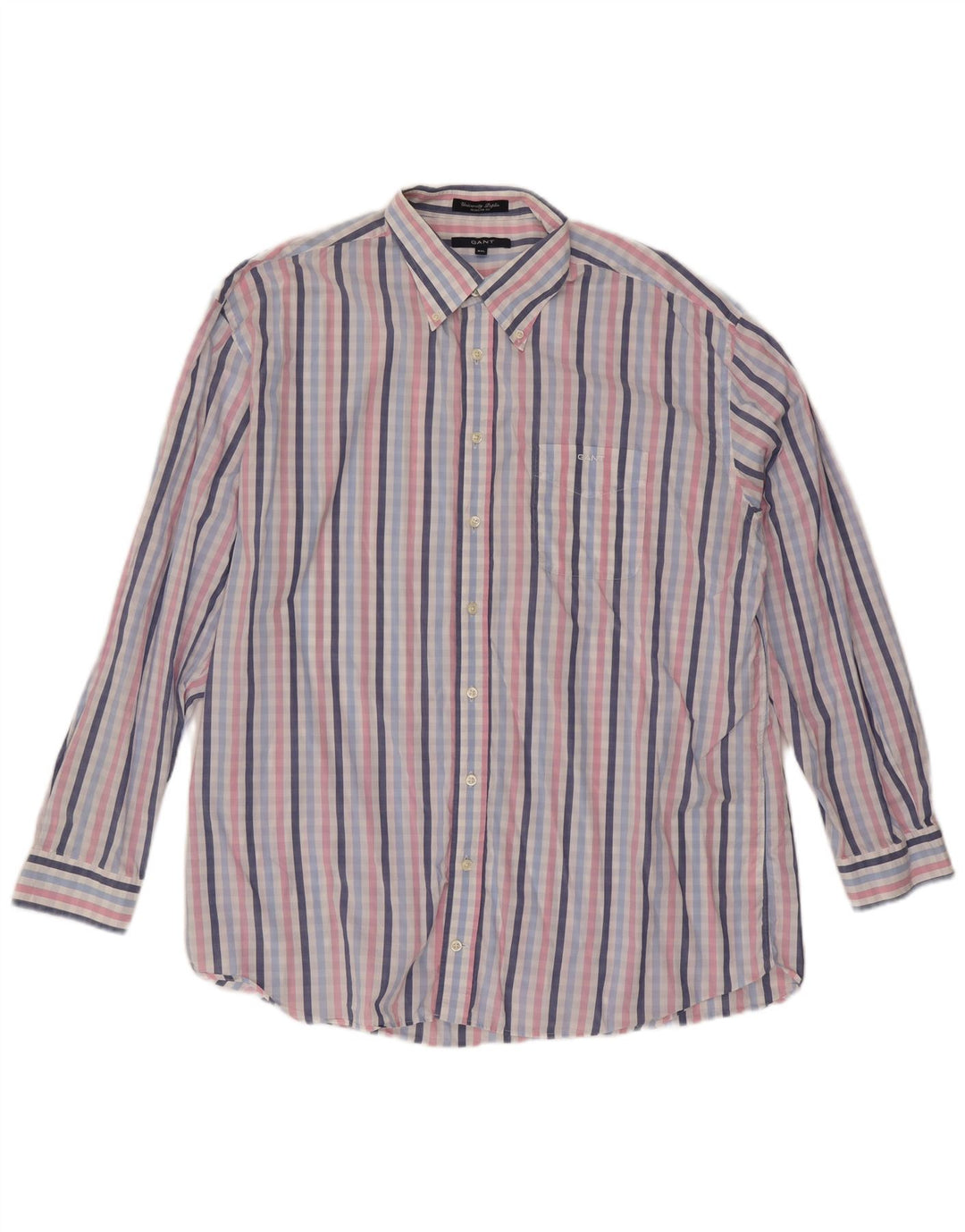 Gant Herren-Hemd mit normaler Passform, 2XL, mehrfarbig, kariert, Baumwolle