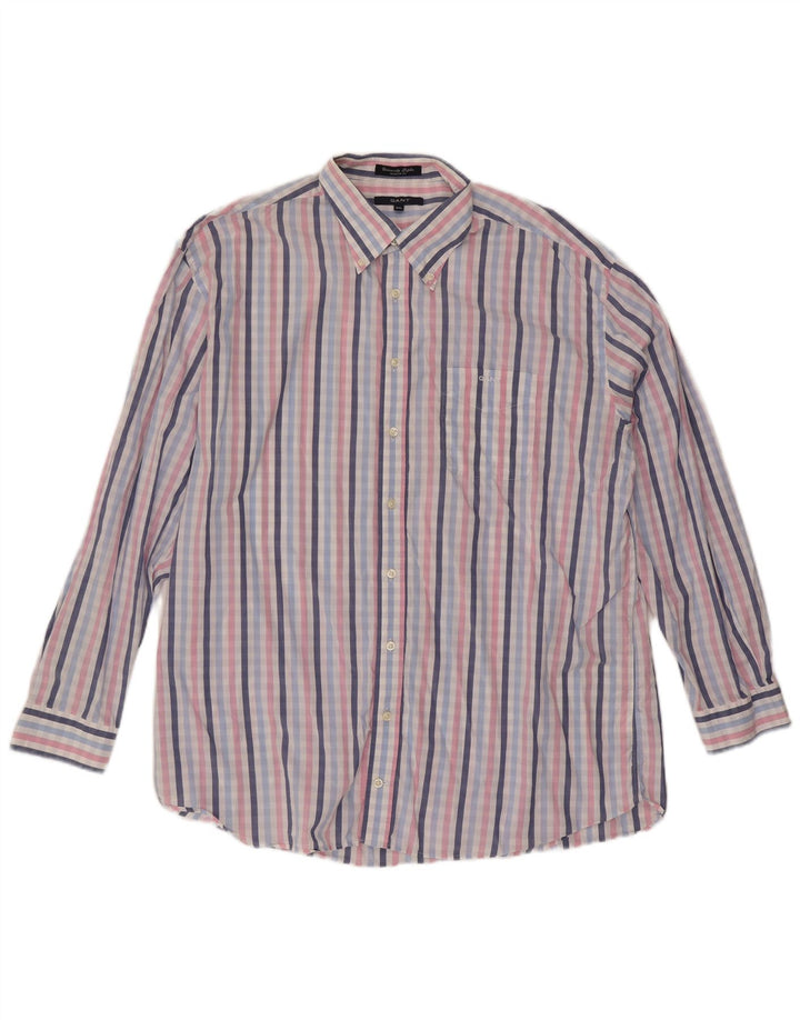 Gant Herren-Hemd mit normaler Passform, 2XL, mehrfarbig, kariert, Baumwolle