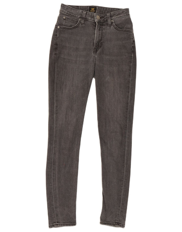 Lee Damen Ivy Skinny Jeans W26 L31 Graue Baumwolle