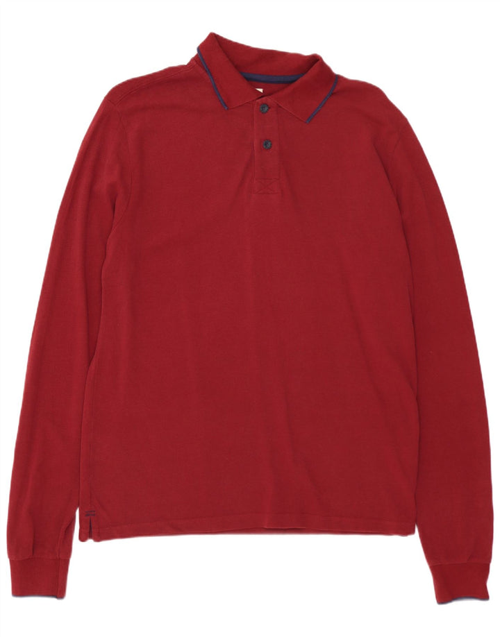 NORTH SAILS Herren-Langarm-Poloshirt, Größe S, Rot