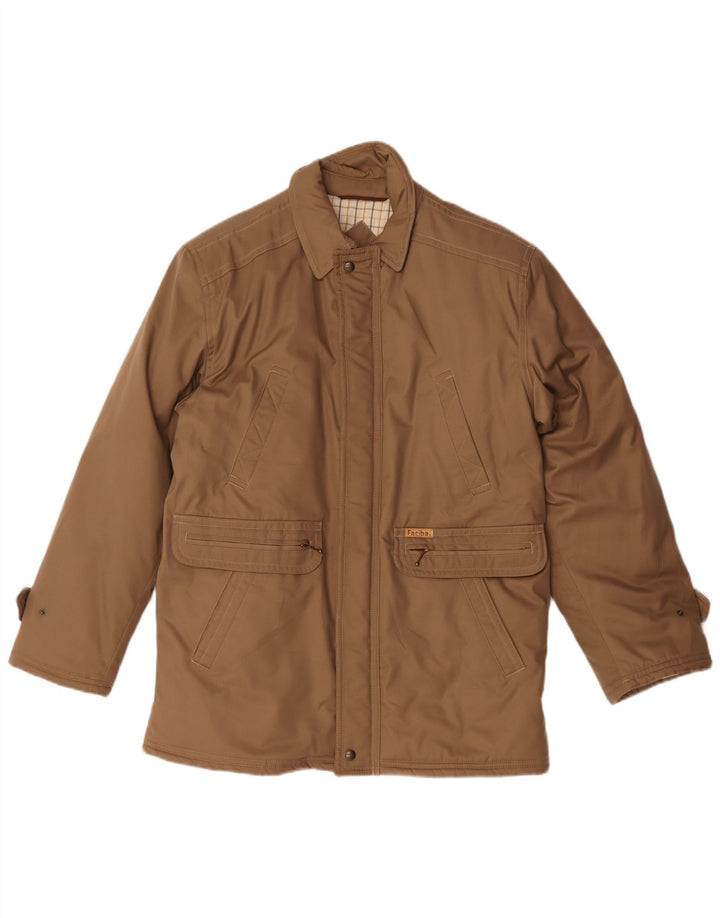 Faciba Herren Wattierte Jacke UK 46 3XL Beige Polyamid