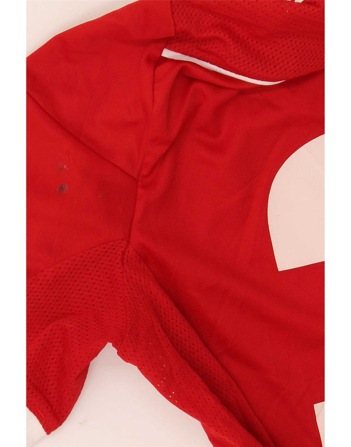 Adidas Jungen Grafik T-Shirt Top 13-14 Jahre XL Rot Polyester
