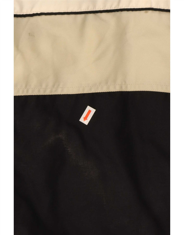Vintage Herren Skijacke IT 48 Mittelschwarzes Colourblock-Polyester