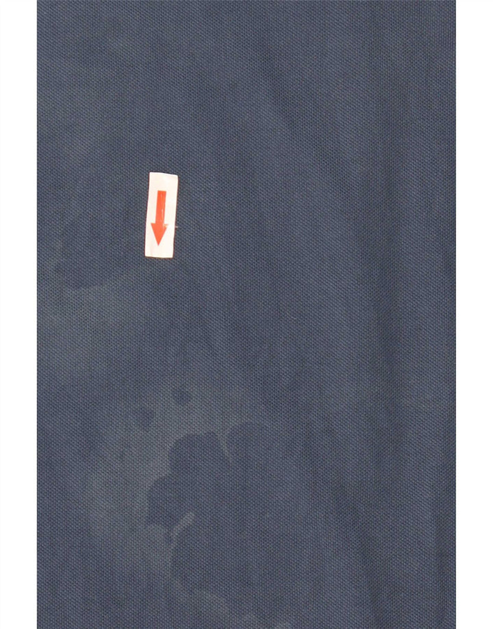 Hugo Boss Herren-Poloshirt mit normaler Passform, mittelblau, kariert, Baumwolle