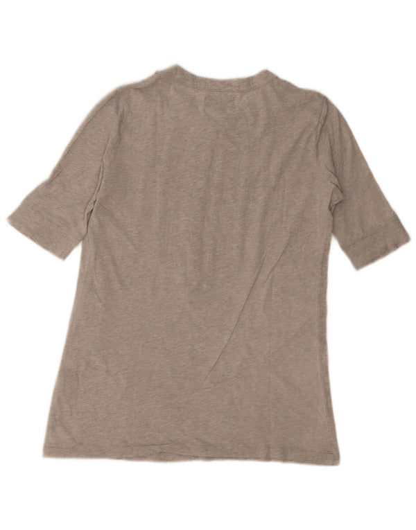 Ralph Lauren Damen T-Shirt Top UK 6 XS Grau gefleckte Baumwolle