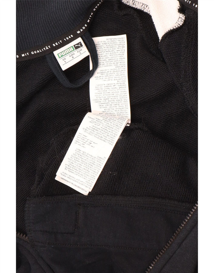 Puma Damen Crop Trainingsanzug Top Jacke UK 16 Large Schwarz Colourblock
