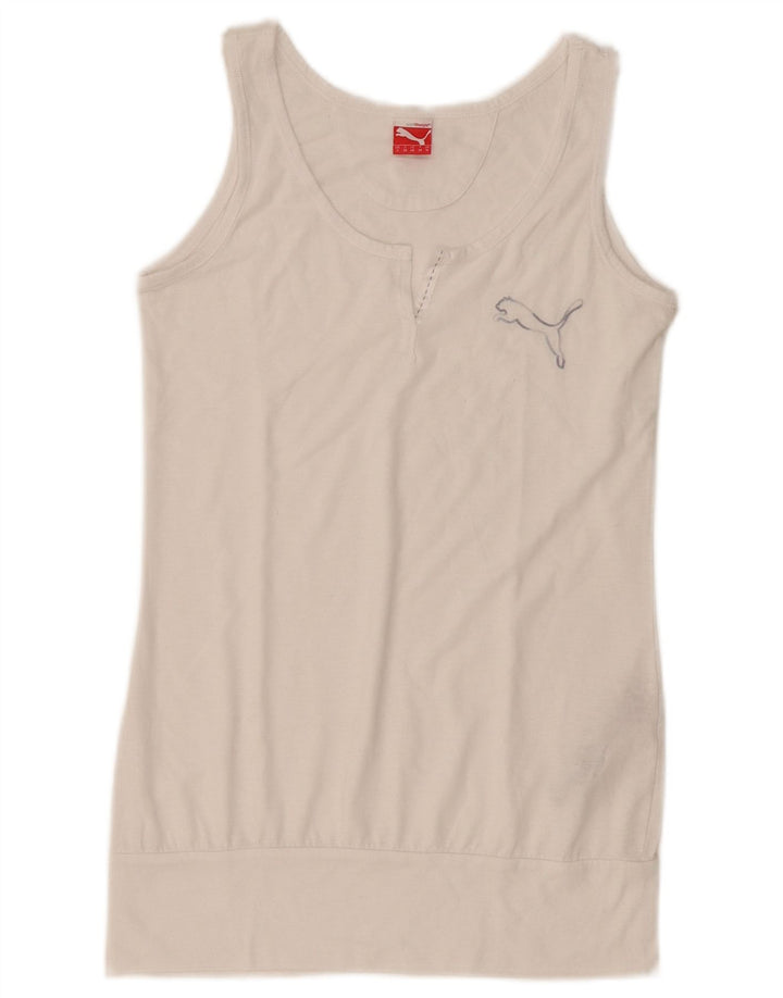 Puma Damen Weste Top UK 10 Small Weiß Polyester