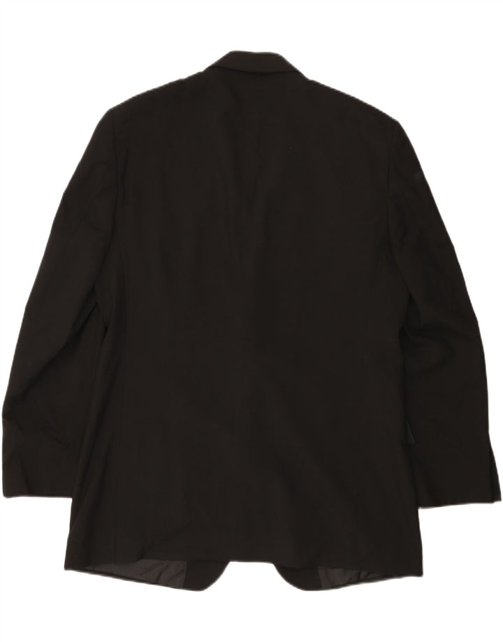 Marks & Spencer Herren-Blazer mit 2 Knöpfen, UK 38, Mittelschwarz, Polyester