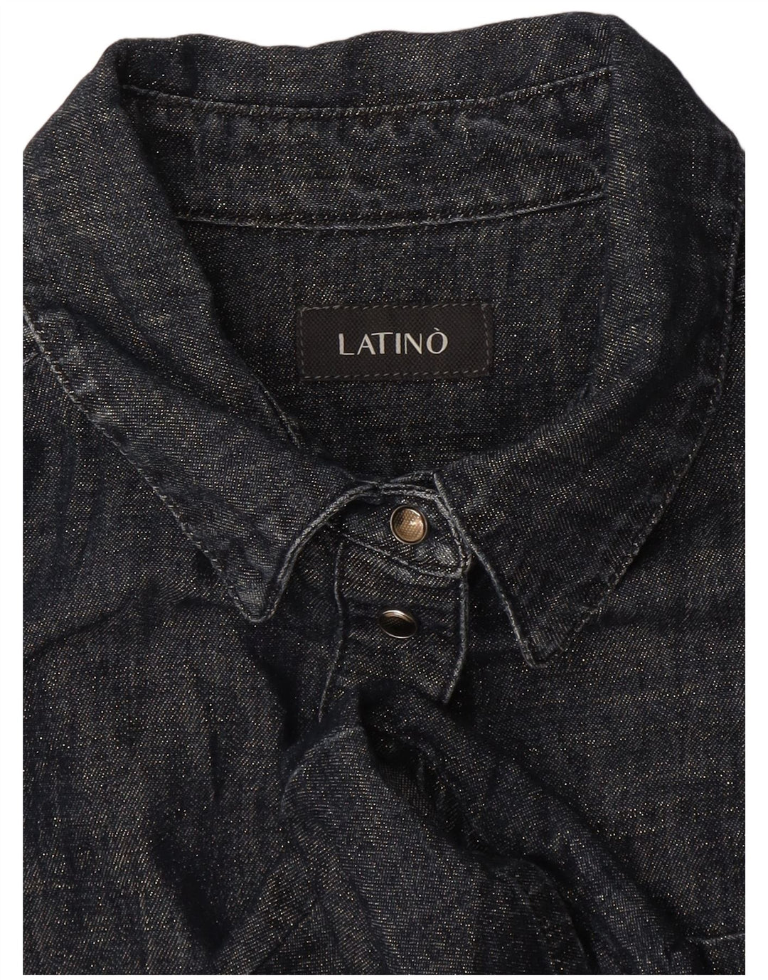 Vintage Damen Hemd UK 12 Medium Marineblau