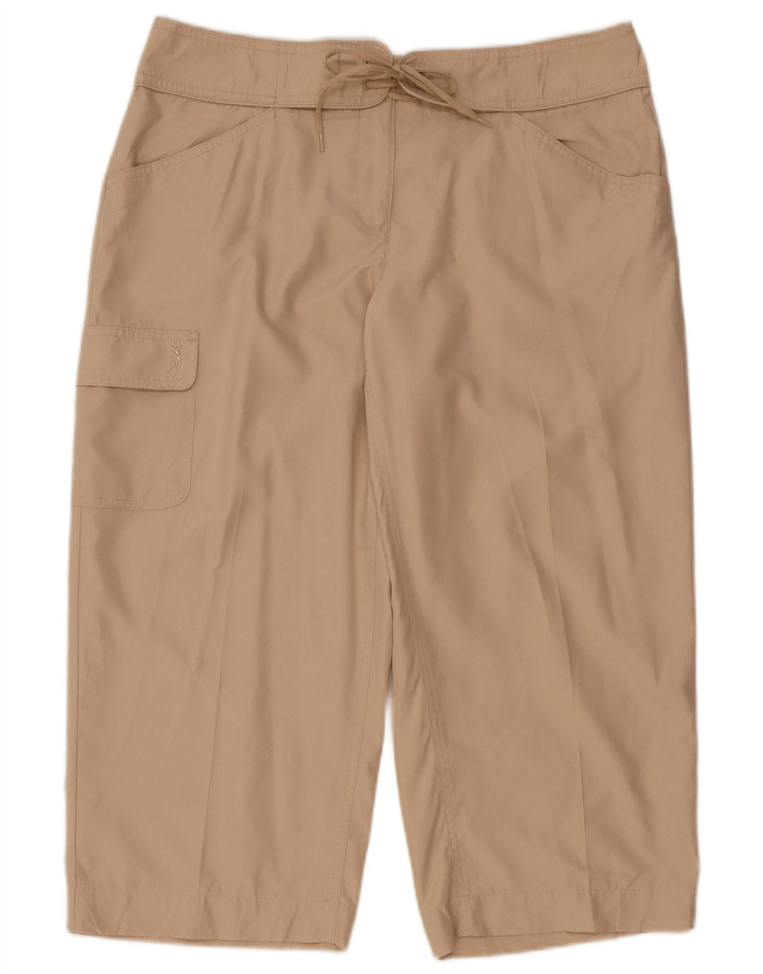 Izod Damen Capri-Cargohose US 12 Large W34 L21 Beige Polyester