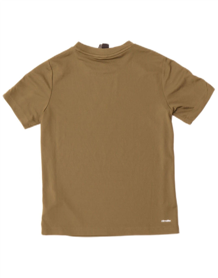 Adidas Jungen Climalite T-Shirt Top 9-10 Jahre Khaki Polyester